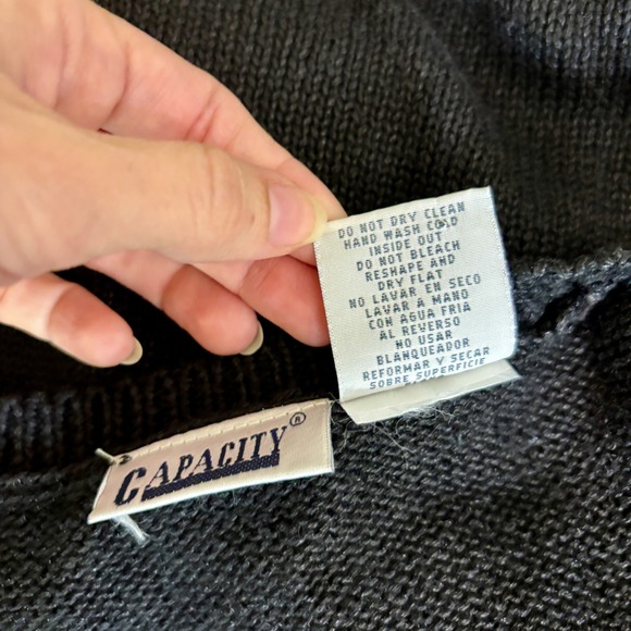 Vintage Black Penguin Snowflake Knit Ugly Christmas Sweater Vest Medium Grandma - Picture 9 of 9